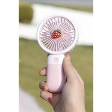 Grand Concept Store Meyve Figürlü Mini Fan Şarjlı El Vantilatörü Taşınabilir Soğutucu