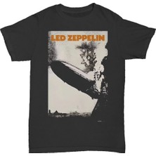 L'eivor LED Zeppelın Erkek Siyah Pamuk T-Shirt