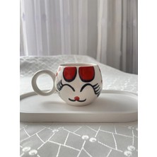 Nergis Collection El Yapımı Kedili Kahve Fincanı 180 cc