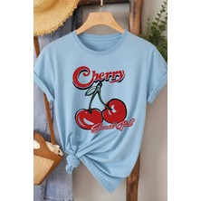 L'eivor Cherry Sweat Girl Baskılı Kadın T-Shirt