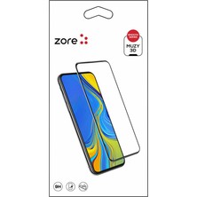 Teknook Galaxy A52 Zore 3D Muzy Temperli Cam Ekran Koruyucu - Siyah