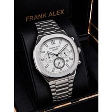 Frank Alex Kronometreli Kadran 2 Yıl Garantili Çelik Kordon 3 Atm Erkek Kol Saati FG.X7275.1