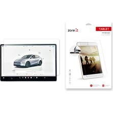 Teknook Tesla Model Y Zore Yeni Seri 2in1 Nano Araç Multimedya Ekran Koruyucu - Şeffaf