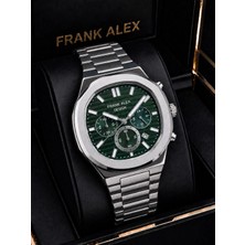 Frank Alex Kronometreli Kadran 2 Yıl Garantili Çelik Kordon 3 Atm Erkek Kol Saati FG.X7275.4