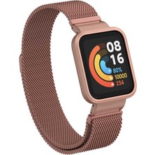 Teknook Xiaomi Redmi Watch (Mi Watch Lite) Zore Krd-58 Metal Kordon - Pembe