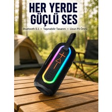 Tech Butiq Taşınabilir Şarjlı Bluetooth Hoparlör Güçlü Bas Yeni Nesil