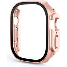 Teknook Watch Ultra 49MM Kasa ve Ekran Koruyucu Zore Watch Gard 19 - Rose Gold
