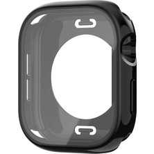Teknook Watch 10 42MM 360 Derece Korumalı Kasa ve Ekran Koruyucu Zore Watch Gard 12 - Parlak Siyah