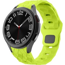 Teknook Galaxy Watch 5 40MM Zore KRD-116 20MM Futbol Desenli Spor Tasarımlı Silikon Kordon - Yeşil