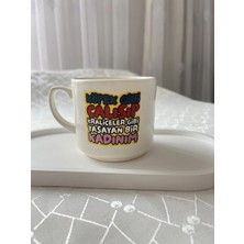 Nergis Collection Esprili Kupa Bardak Çay Kahve Fincanı 200 ml