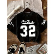 L'eivor New York 32 Baskılı Kadın Pamuk T-Shirt