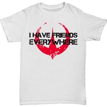 L'eivor I Have Friends Everywhere Baskılı Pamuk T-Shirt