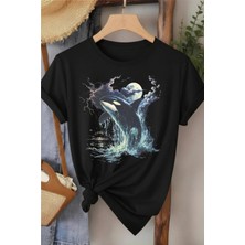 L'eivor Orka & Dolunay Baskılı Kadın Pamuk T-Shirt