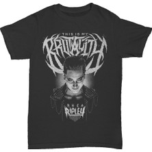 L'eivor Rhea Ripley I' M Your Mami Baskılı Siyah Pamuk T-Shirt