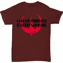 L'eivor I Have Friends Everywhere Baskılı Pamuk T-Shirt