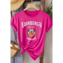 L'eivor Edinburgh Scotland Baskılı Kadın T-Shirt