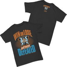 L'eivor Zack Ryder & Hawkins - Never Defeated Baskılı Erkek Siyah Pamuk T-Shirt