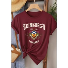 L'eivor Edinburgh Scotland Baskılı Kadın T-Shirt