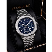 Frank Alex Kronometreli Kadran 2 Yıl Garantili Çelik Kordon 3 Atm Erkek Kol Saati FG.X7275.2