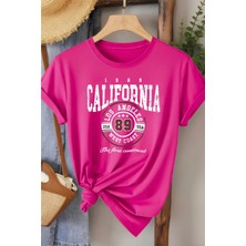 L'eivor California Baskılı Kadın Haki T-Shirt