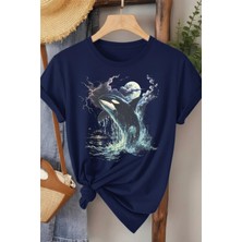 L'eivor Orka & Dolunay Baskılı Kadın Pamuk T-Shirt
