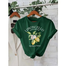 L'eivor Limoncello Baskılı Kadın Brezilya Yeşili %100 Pamuk T-Shirt