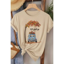 L'eivor Lets Go Baskılı Kadın Beyaz T-Shirt