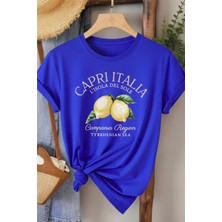 L'eivor Capri Italia Baskılı Kadın T-Shirt