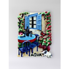 Mundy Ağva Polyester Kabartmalı Magnet 5 x 6,5 cm Dekoratif Hediyelik Buzdolabı Süsü (KOD:1683)