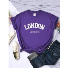 L'eivor London Westminster Baskılı Kadın Pamuk T-Shirt