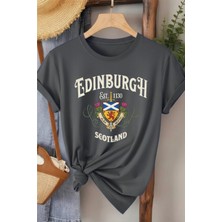 L'eivor Edinburgh Scotland Baskılı Kadın T-Shirt