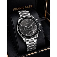Frank Alex Kronometreli Kadran 2 Yıl Garantili Çelik Kordon 3 Atm Erkek Kol Saati FG.X7327.3