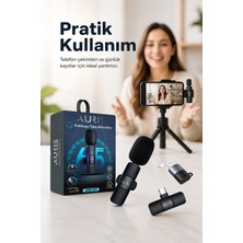 Eco Lounge Kablosuz Yaka Mikrofonu Telefon Için Usb-C Lightning Adaptörlü Kompakt Kayıt Cihazı