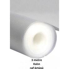 Eco Lounge Premium 3 Metre Pıtırcıklı Kaydırmaz Şeffaf Raf Örtüsü Halı Kaydırmaz 45 CMX3M Kalın Kaliteli Folyo