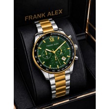 Frank Alex Kronometreli Kadran 2 Yıl Garantili Çelik Kordon 3 Atm Erkek Kol Saati FG.X7327.4