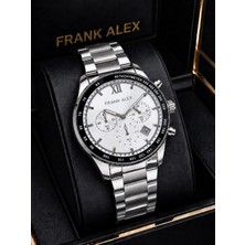 Frank Alex Kronometreli Kadran 2 Yıl Garantili Çelik Kordon 3 Atm Erkek Kol Saati FG.X7327.1