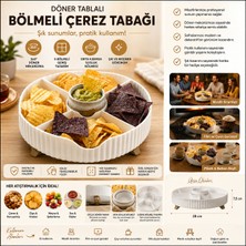 OEM Döner Tablalı Bölmeli Çerez Sunum Tabağı