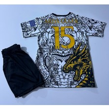 Candy Cup Real Madrid Arda Beyaz Dragon Desenli Çocuk Forması 2 Li Set (Lacivert)