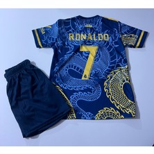 Candy Cup Real Madrid Ronaldo Dragon Desenli Çocuk Forması 2 Li Set (Lacivert)