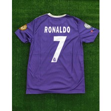 Breathless Reall Madridd 2017 Cardiff Şampiyonlar Ligi Finali Cristiano Ronaldo Forması (Kısa-Kol)