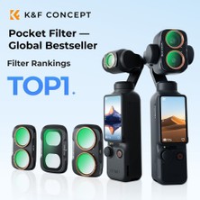 K&f Concept Djı Osmo Pocket 4p Cpl + Black Diffusion 1/4 + Nd2-32 Filter Kit [alüminyum Çerçeve]