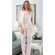 Sistina Aconcept Pudra Penye Pijama Takımı - 1417 - Beden Xl