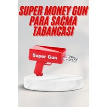 MidasTech Kırmızı Parti Oyuncağı Para Saçma Fırlatma Tabancası Makinesi Super Money Midiastech