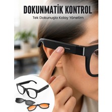 Astraltech Yapay Zekâ Destekli Bluetooth Gözlük Telefon Görüşmesi Müzik Dinleme Manyetik Şarj ve Açık Kulak Teknolojisi