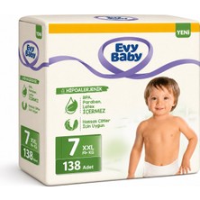 Evy Baby Bebek Bezi 7 Beden 19+ kg Xxlarge 138 Adet Aylık Süper Fırsat Pk