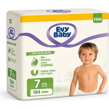 Evy Baby Bebek Bezi 7 Beden 19+ kg Xxlarge 184 Adet Avantaj Süper Fırsat Pk