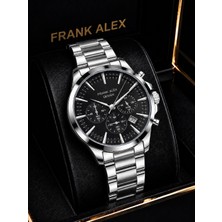 Frank Alex Kronometreli Kadran 2 Yıl Garantili Çelik Kordon 3 Atm Erkek Kol Saati FG.X7276.1