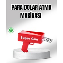 Super Money Gun Para Saçma Tabancası Yüksek Atış Güçlü Kırmızı Model Midastech
