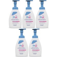 Sebamed Bebek Saç Yüz ve Vücut Köpüğü 400ML (Ph 5.5 Yenidoğan Hassas Cilt) (5 Li Set)