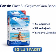 Bezos Cansın Plast Su Geçirmez Yara Bandı 10'lu 1 Paket Waterproof First Aid Plaster